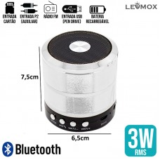 Caixa de Som Bluetooth 3W LES-887 Lehmox - Prata